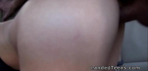 Busty teen flashed big boobs to her driver